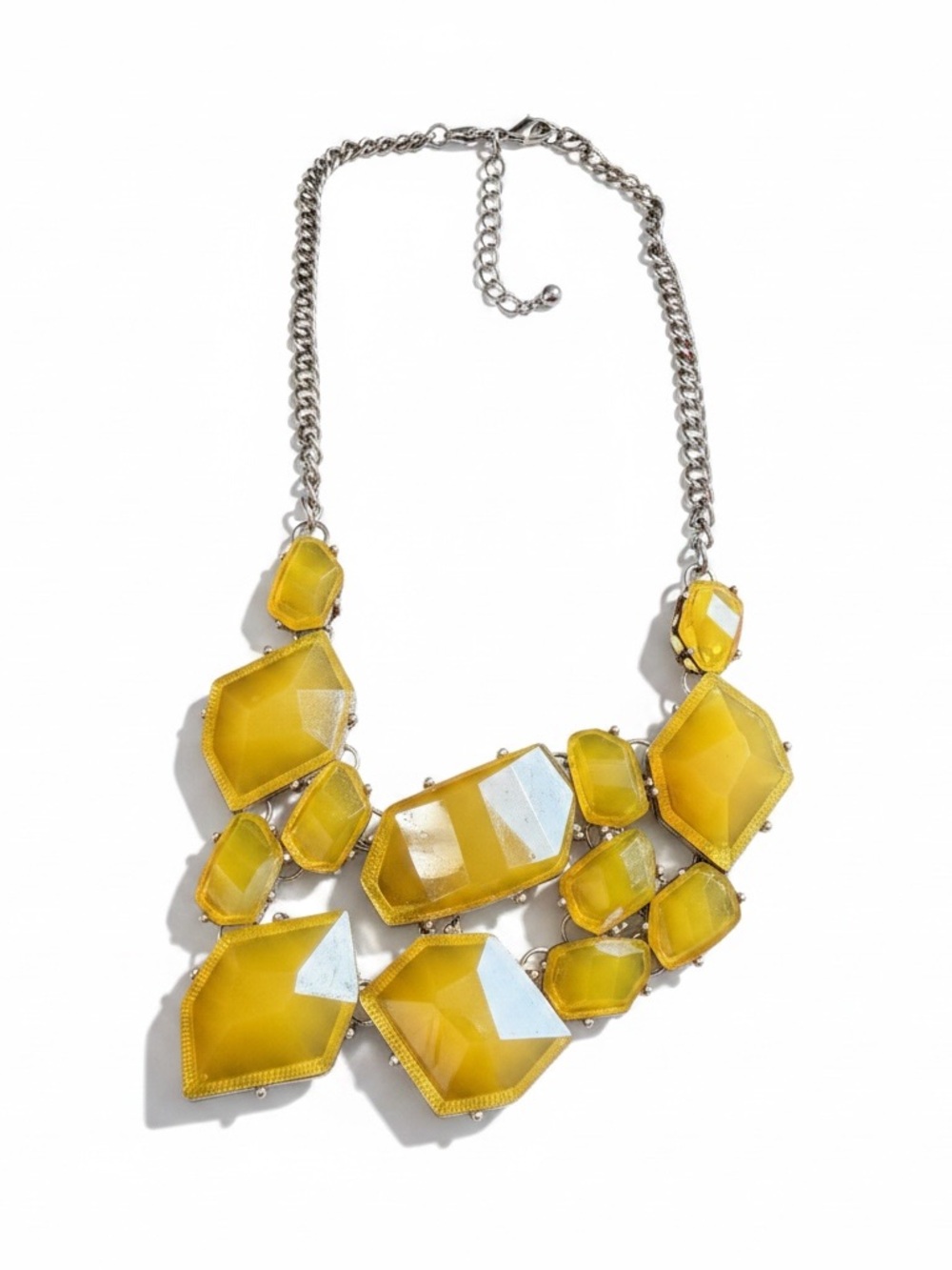 Yellow Statement Bib Necklace - Women Jewelry